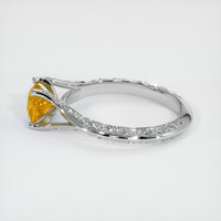 1.12 Ct. Orangish Yellow Sapphire Ring, 14K White Gold 4