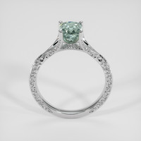 1.49 Ct. Green Sapphire Ring, 14K White Gold 3
