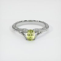 0.76 Ct. Sapphire Ring, 14K White Gold 1