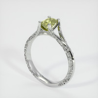 0.76 Ct. Sapphire Ring, 14K White Gold 2