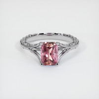 1.32 Ct. Pinkish Purple Sapphire Ring, 14K White Gold 1