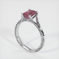 1.32 Ct. Pinkish Purple Sapphire Ring, 14K White Gold 2