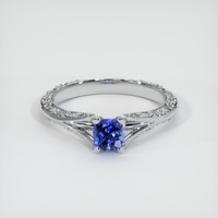 0.69 Ct. Sapphire Ring, 18K White Gold 1