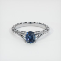 1.07 Ct. Sapphire Ring, 18K White Gold 1