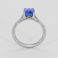 2.08 Ct. Blue Sapphire Ring, 18K White Gold 3