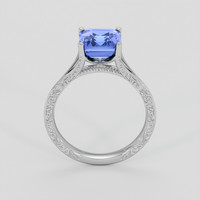 3.04 Ct. Blue Sapphire Ring, 18K White Gold 3