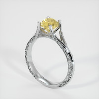 0.92 Ct. Sapphire Ring, 18K White Gold 2
