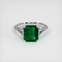 3.16 Ct. Emerald Ring, 18K White Gold 1