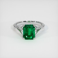 2.71 Ct. Emerald Ring, 18K White Gold 1