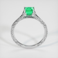 0.87 Ct. Emerald Ring, 18K White Gold 3