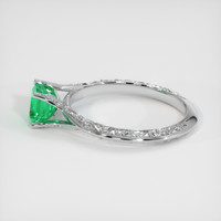 0.87 Ct. Emerald Ring, 18K White Gold 4