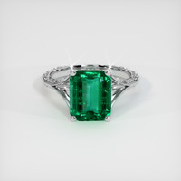 3.32 Ct. Emerald Ring, 18K White Gold 1