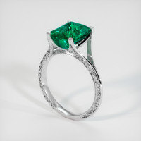 3.32 Ct. Emerald Ring, 18K White Gold 2