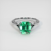 2.61 Ct. Emerald Ring, 18K White Gold 1