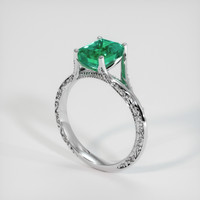 1.89 Ct. Emerald Ring, 18K White Gold 2