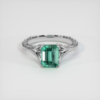 1.90 Ct. Emerald Ring, 18K White Gold 1