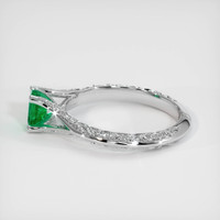 0.37 Ct. Emerald Ring, 18K White Gold 4