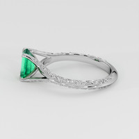 0.69 Ct. Emerald Ring, 18K White Gold 4
