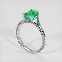 1.22 Ct. Emerald Ring, 18K White Gold 2