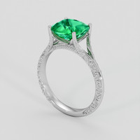 2.77 Ct. Emerald Ring, 18K White Gold 2
