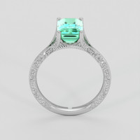 2.00 Ct. Emerald Ring, 18K White Gold 3