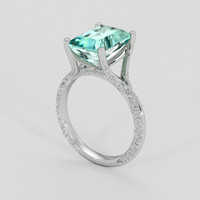 3.42 Ct. Emerald Ring, 18K White Gold 2