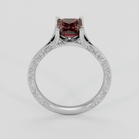 1.95 Ct. Red Garnet Ring, 18K White Gold 3