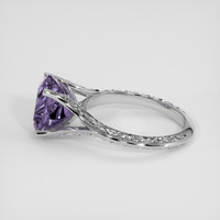 3.55 Ct. Violetish Blue Tanzanite Ring, 18K White Gold 4