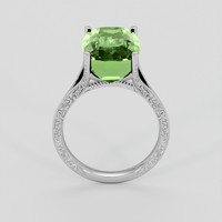 7.91 Ct. Green Tourmaline Ring, 18K White Gold 3