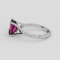 2.92 Ct. Pinkish Purple Rhodolite Garnet Ring, 18K White Gold 4