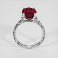 4.61 Ct. Red Garnet Ring, 18K White Gold 3