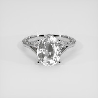 3.62 Ct. White Jeremejevite Ring, 18K White Gold 1