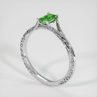 0.54 Ct. Gemstone Ring, 18K White Gold 2