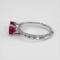 1.19 Ct. Pink Sapphire Ring, 18K White Gold 4
