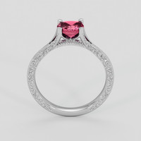 1.20 Ct. Pink Sapphire Ring, 18K White Gold 3