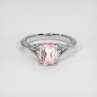2.15 Ct. Pink Sapphire Ring, 18K White Gold 1