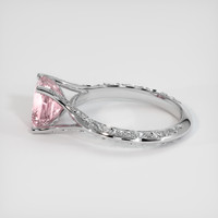 2.15 Ct. Pink Sapphire Ring, 18K White Gold 4