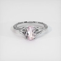 1.60 Ct. Pink Sapphire Ring, 18K White Gold 1