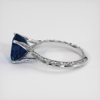 3.80 Ct. Blue Sapphire Ring, 18K White Gold 4