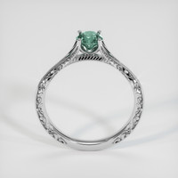 0.61 Ct. Bluish Green Sapphire Ring, 18K White Gold 3