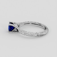 0.82 Ct. Blue Sapphire Ring, 18K White Gold 4