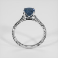 1.95 Ct. Greenish Blue Sapphire Ring, 18K White Gold 3