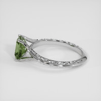 1.29 Ct. Green Sapphire Ring, 18K White Gold 4