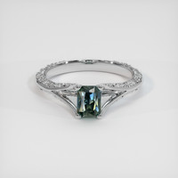 1.02 Ct. Sapphire Ring, 18K White Gold 1