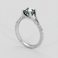 1.33 Ct. Bi Color Sapphire Ring, 18K White Gold 2