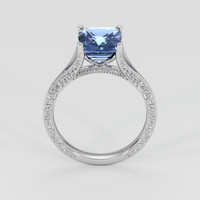 3.00 Ct. Blue Sapphire Ring, 18K White Gold 3