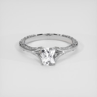 1.05 Ct. White Sapphire Ring, 18K White Gold 1