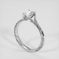 1.05 Ct. White Sapphire Ring, 18K White Gold 2