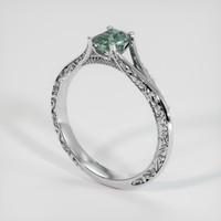 0.81 Ct. Bi Color Sapphire Ring, 18K White Gold 2