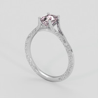 1.05 Ct. Purplish Pink Sapphire Ring, 18K White Gold 2